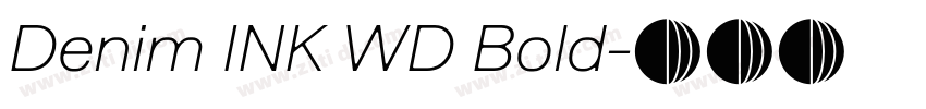 Denim INK WD Bold字体转换